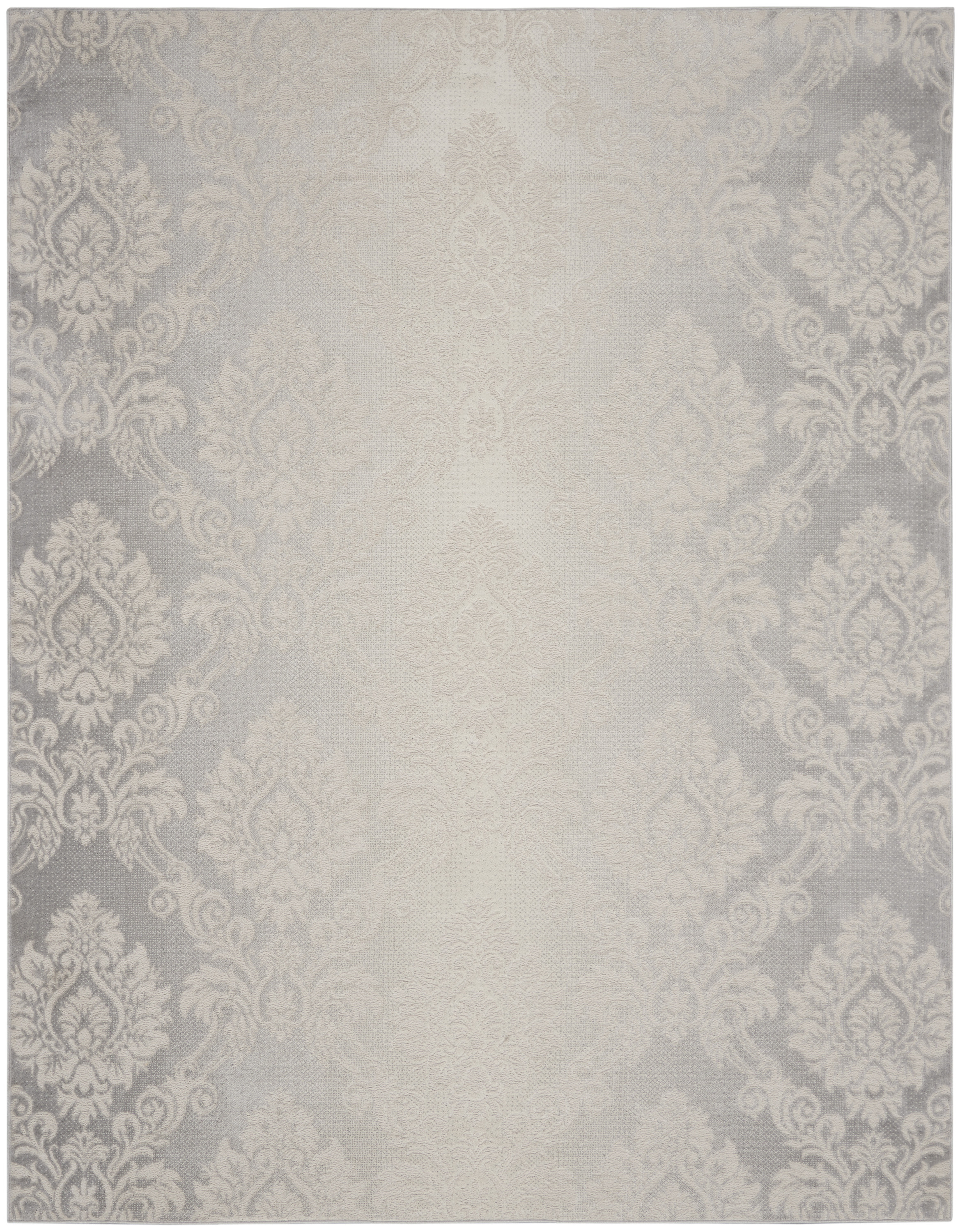 Nourison Elation 7'10" x 9'10" Ivory Grey Vintage Indoor Rug