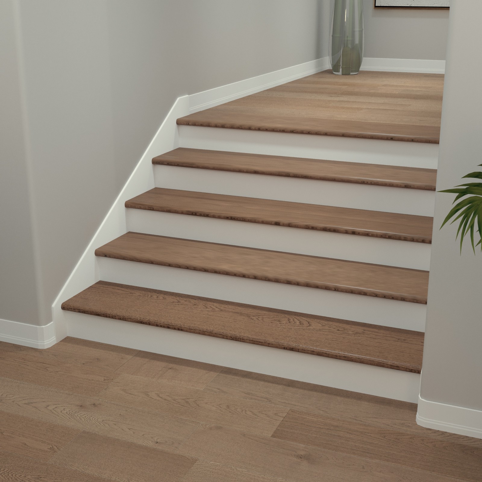 Barnyard Brut Cali Hardwoods Stair Tread view 1