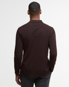 Furness Long-Sleeved Polo Shirt Dark Oak