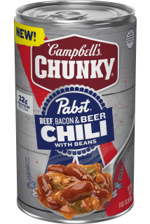 Pabst® Beef, Bacon & Beer Chili with Beans