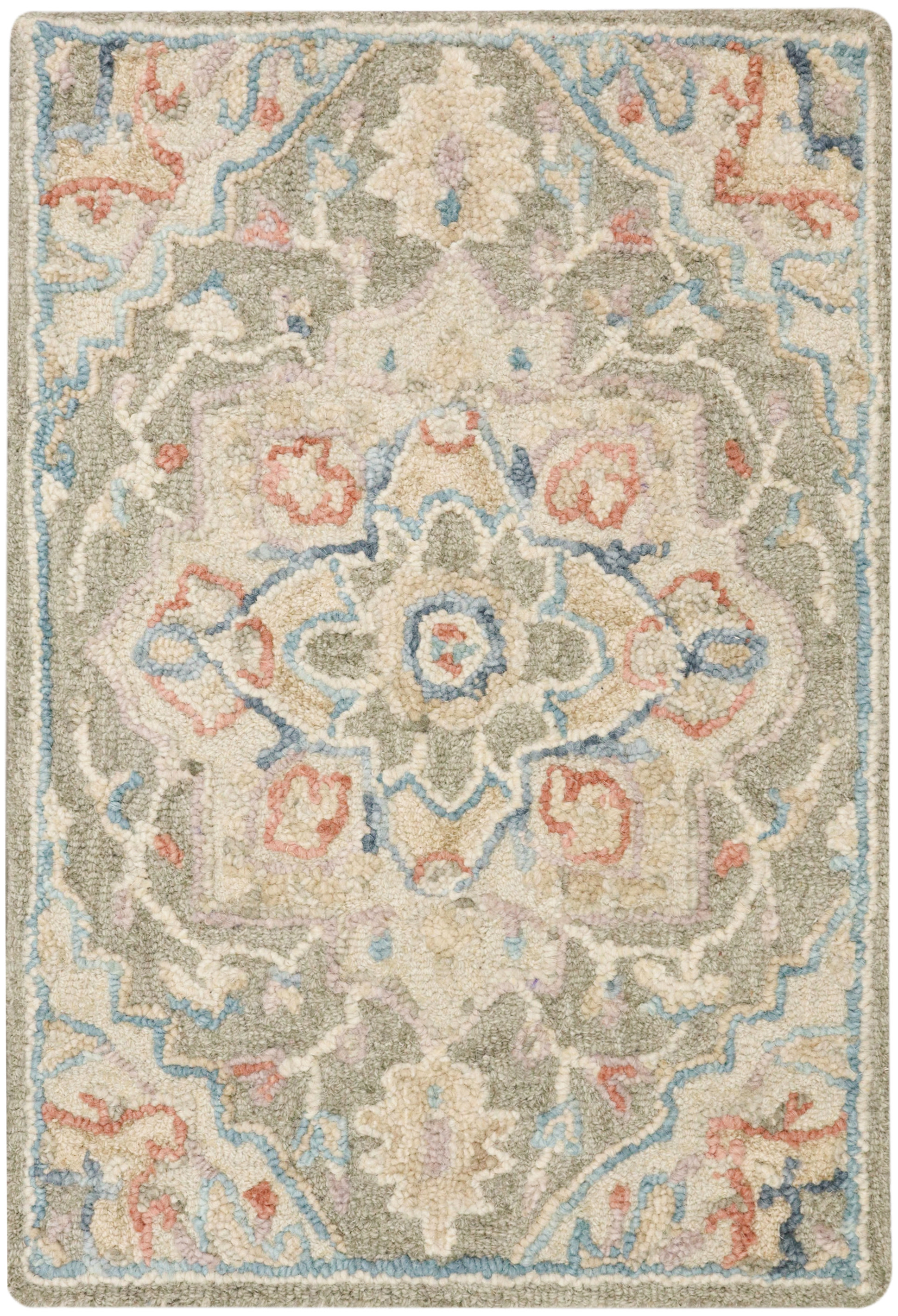 Nourison Maison 2' x 3' Green Ivory Vintage Indoor Rug