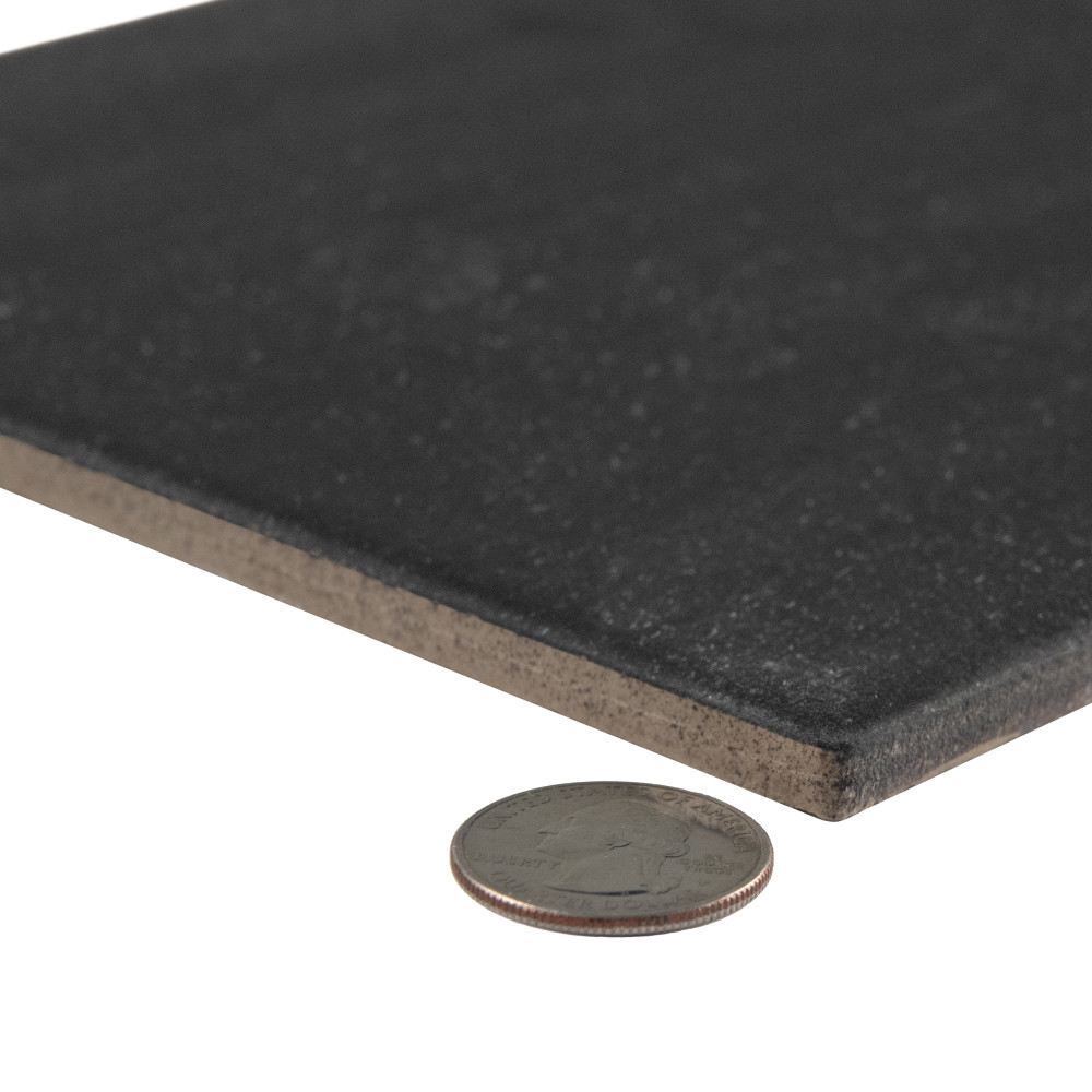 Piscina Matte Black with BioTech 9-5/8 in. x 19-1/2 in. Porcelain Floor and Wall Tile