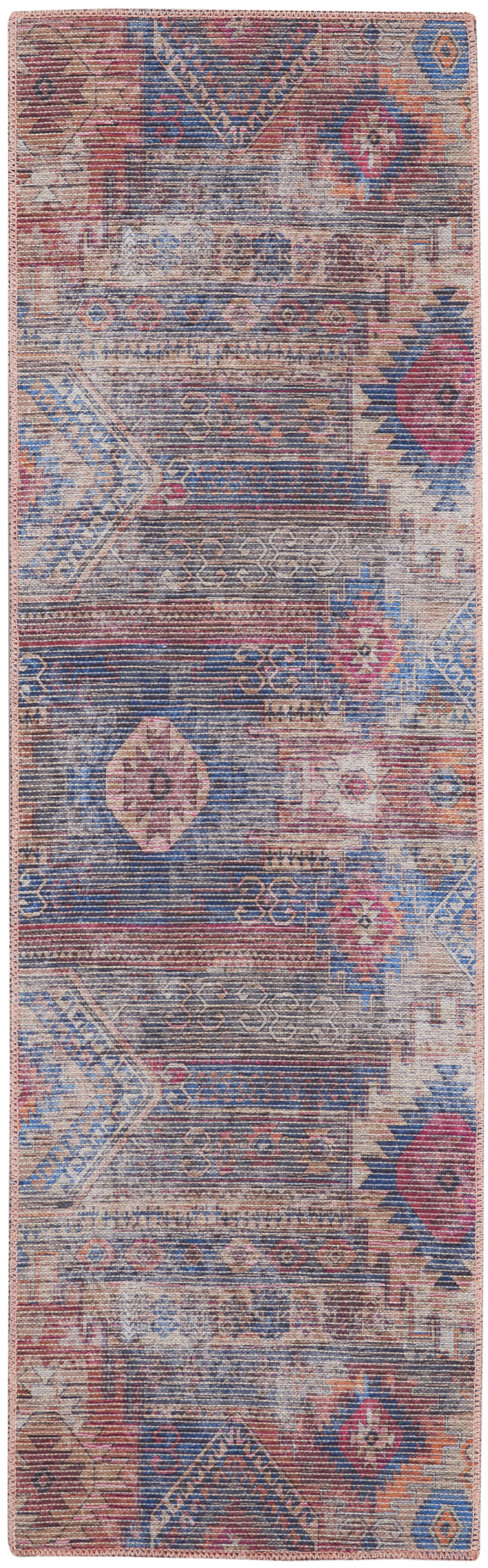 Nourison New Concept Washables 2'2" x 12' Multicolor Vintage Indoor Rug