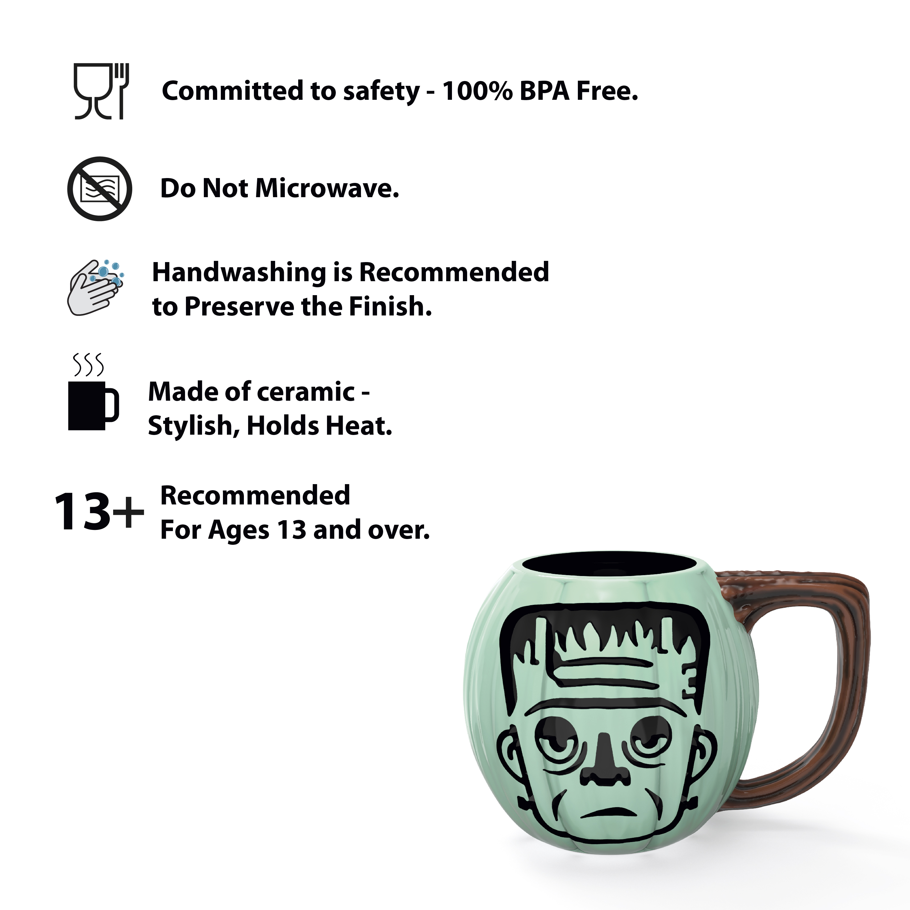 Little Monsters 15 ounce Coffee Mug and Spoon, Frankenstein slideshow image 6 Little Monsters 15 ounce Coffee Mug and Spoon, Frankenstein slideshow image 6