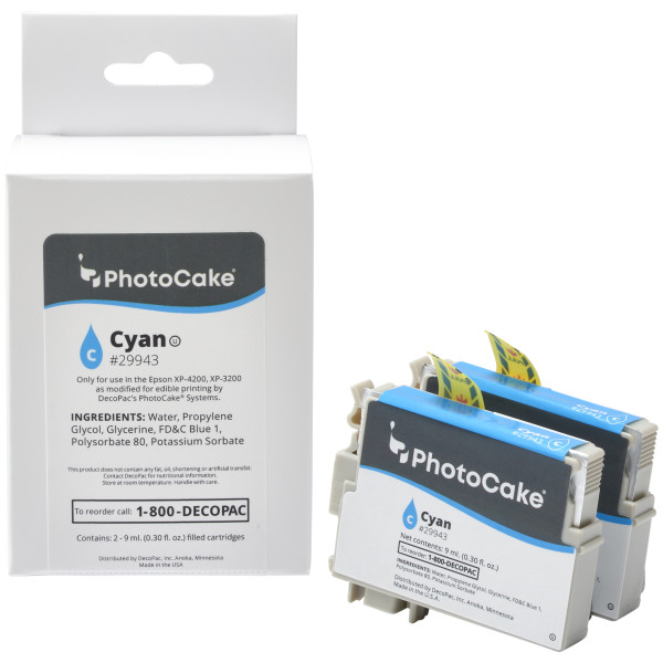 PhotoCake XP-4200/XP-3200 Cyan Cartridge - Red 3 Free PhotoCake® Ink