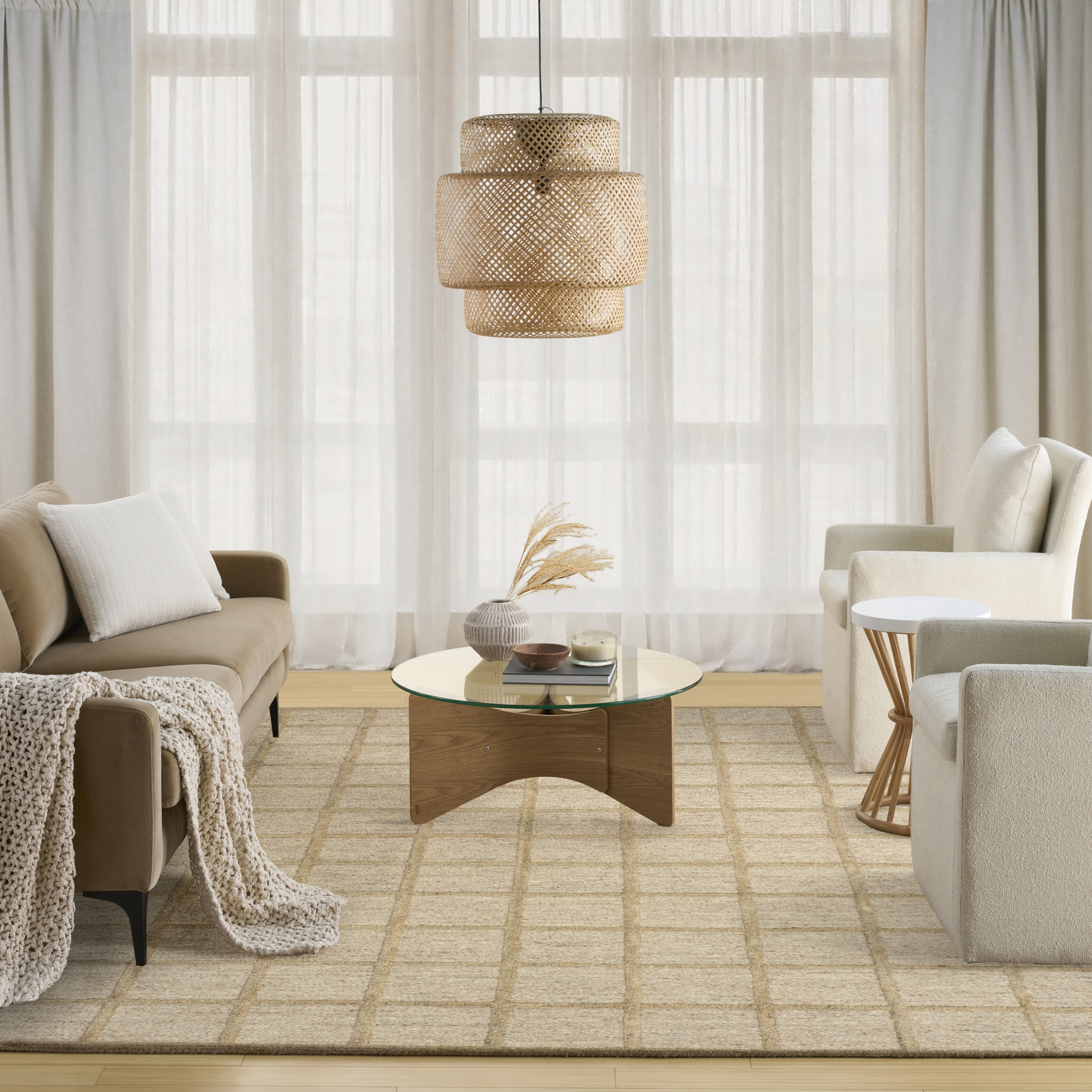 DKNY Pure Framework 9'6" x 13'6" Camel Modern Indoor Rug