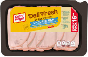 Deli Fresh Black Forest Uncured Ham Slices 16 oz Tub