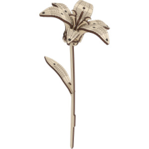 Lily Wooden Flower Model Kit, 26 Pieces