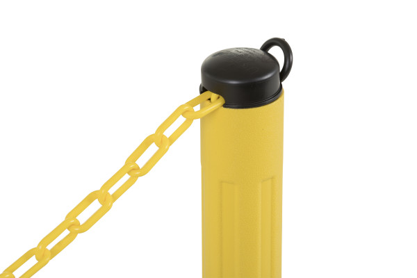 ChainBoss Stanchion - Yellow Empty  with Yellow Chain 9