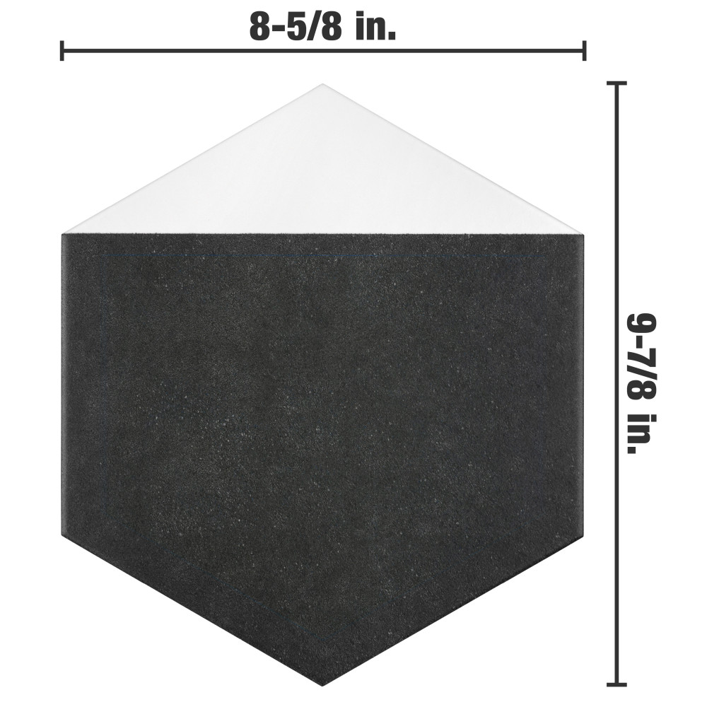 Peak Hex Blanco 8-5/8 in. x 9-7/8 in. Porcelain Floor and Wall Tile