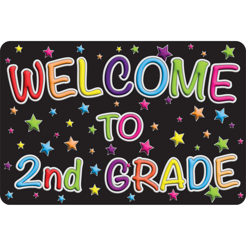 The Original Fun Mat™, Welcome Mat, 15.5x23.5 in, Welcome to 2nd Grade