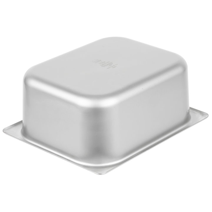 Half-size 4-inch-deep stainless steel deli pan