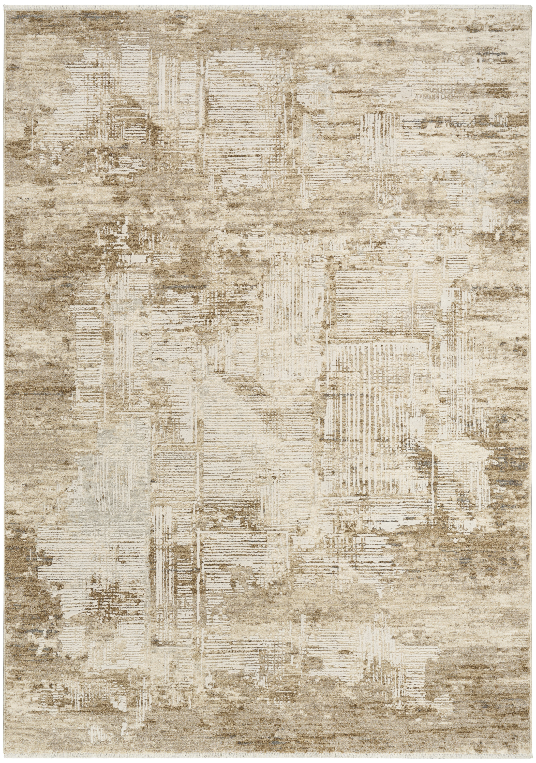 Calvin Klein CK078 Summit 5'3" x 7'9" Mocha Ivory Modern Indoor Rug