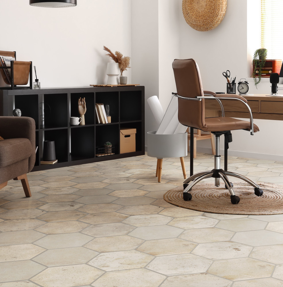 Archai Hex Mellow 9-1/8 in. x 10-1/2 in. Porcelain Floor and Wall Tile