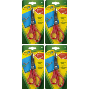 Pointed Tip Kids Scissors with Metal Blades, Set of 4