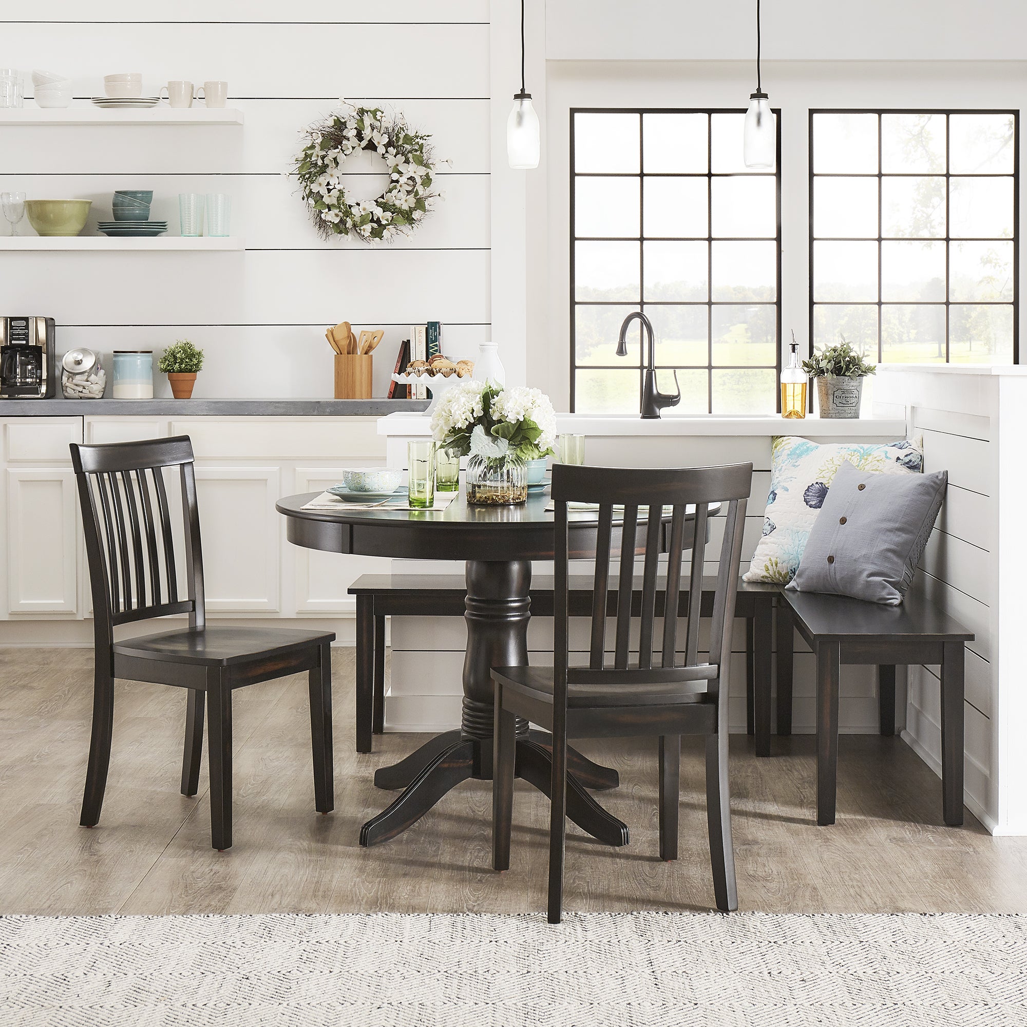 Wood 5-Piece Breakfast Nook Set