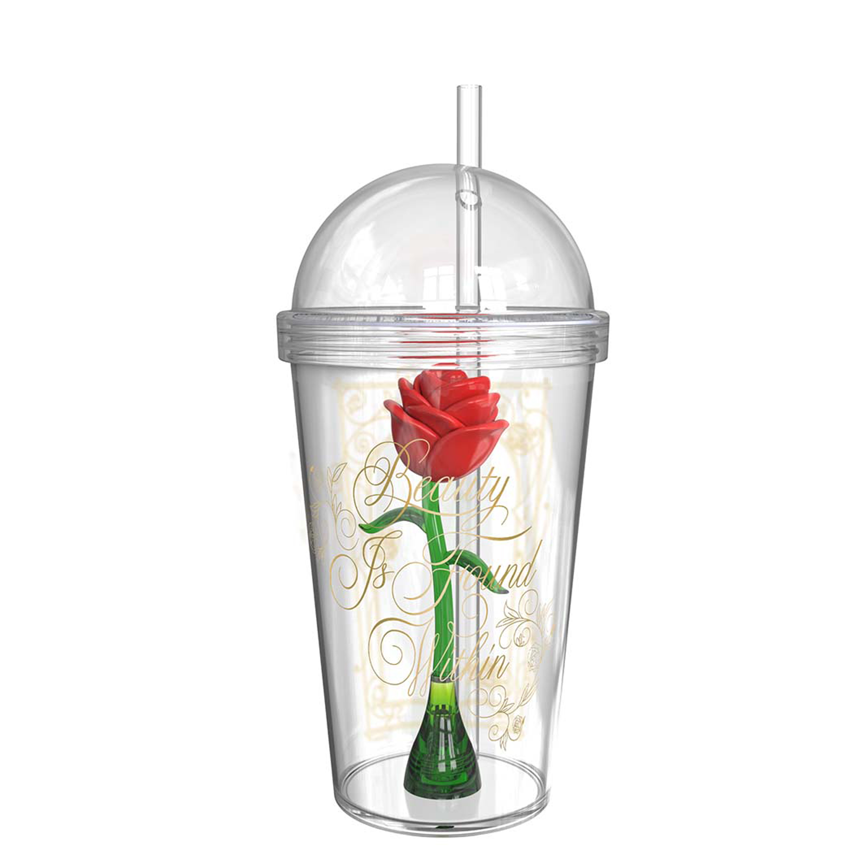 Beauty And The Beast 22 ounce Kid’s Tumbler, Enchanted Rose