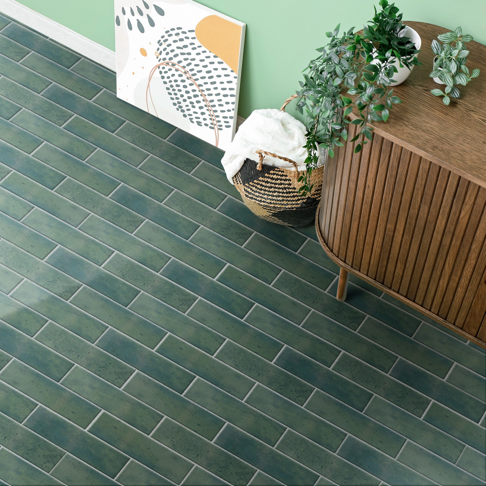 Sample – Capri Brick Oliva Porcelain Floor and Wall Tile