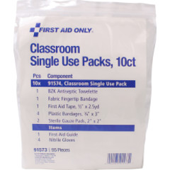 Classroom Single Use First Aid Kits, 10-Pack
