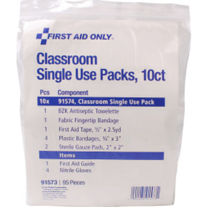 Classroom Single Use First Aid Kits, 10-Pack
