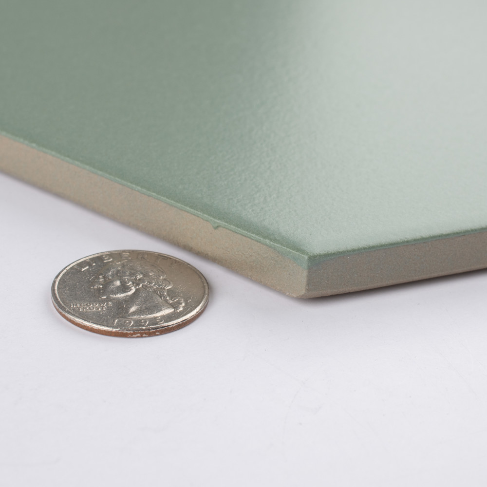 Textile Basic Hex Kale 8-5/8 in. x 9-7/8 in. Porcelain Floor and Wall Tile