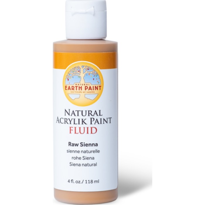 Natural Fluid Acrylik Paint, 4 oz, Raw Sienna