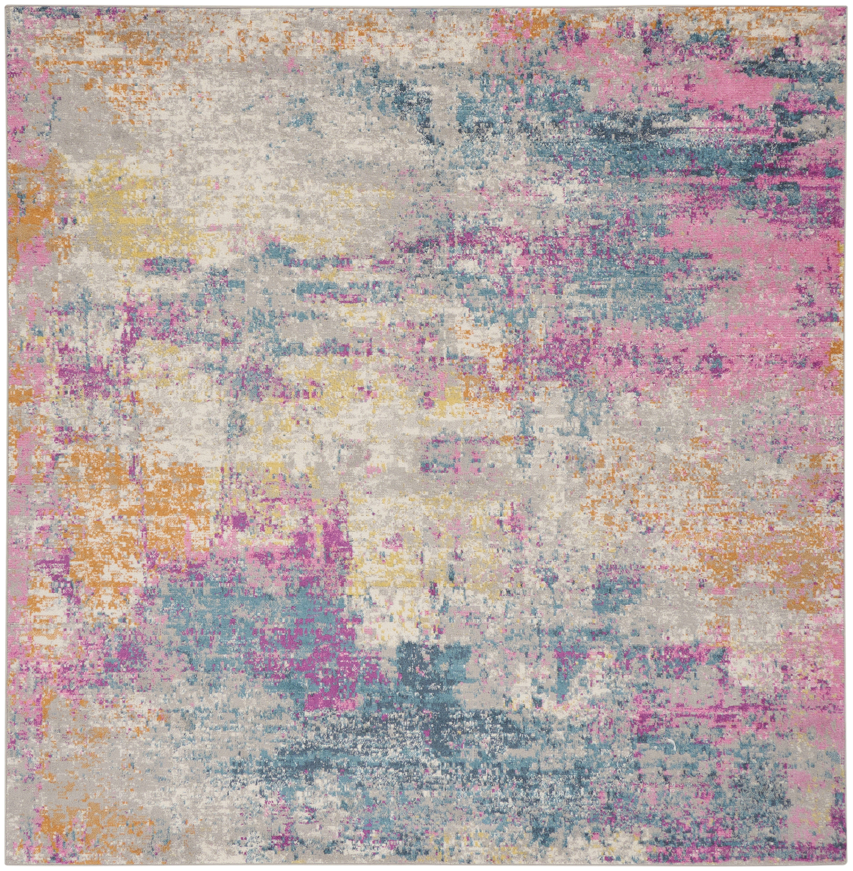 Nourison Passion 10' x Square Ivory Multicolor Modern Indoor Rug