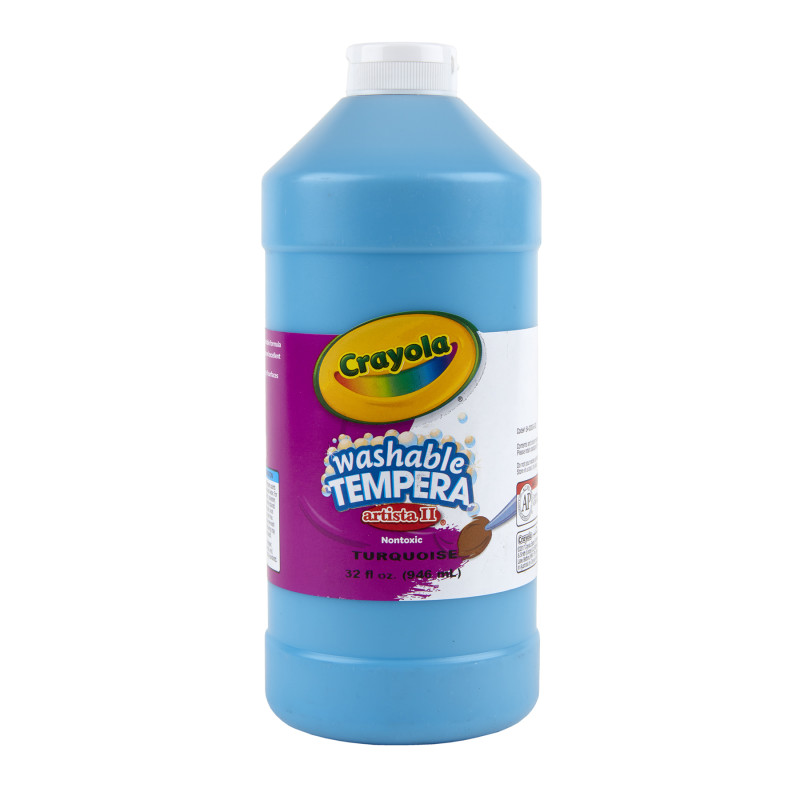 Artista II Washable Tempera Paint, 32 oz, Turquoise