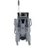 Unger, SmartColor, 32qt, Mop Bucket w/ Sidepress Wringer and Drain, Gray