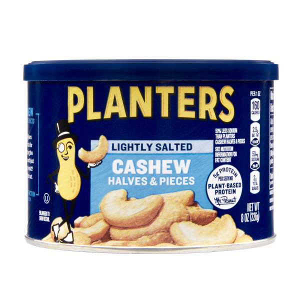 PLANTERS(r) Cashews Halves & Pieces Lightly Salted 12/8oz . C1CB - Front Center Inner Pack (Hi Res)