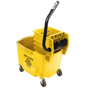 Impact, White Premium Combo, 35qt, Mop Bucket w/ Sidepress Wringer, Yellow