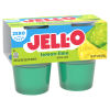 JELL-O Zero Sugar Lemon-Lime Flavor Gelatin Snack Cups, 4 ct