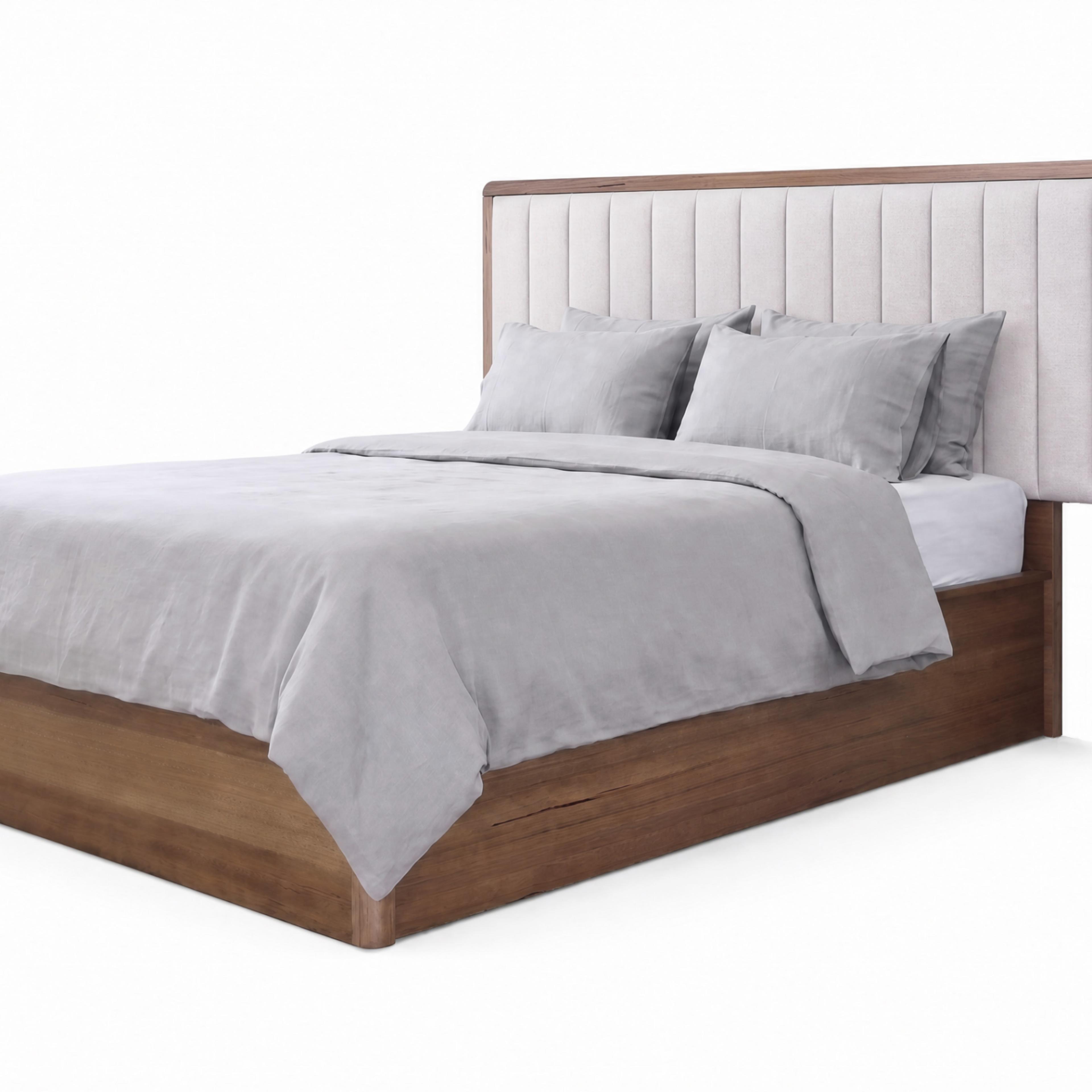 Product image of the  Clifton Bed Frame, Gas Lift Base, Smoked Oak from Forty Winks