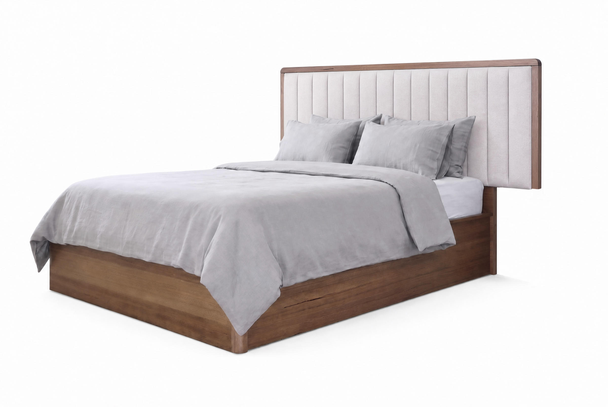 Product image of the  Clifton Bed Frame, Gas Lift Base, Smoked Oak from Forty Winks