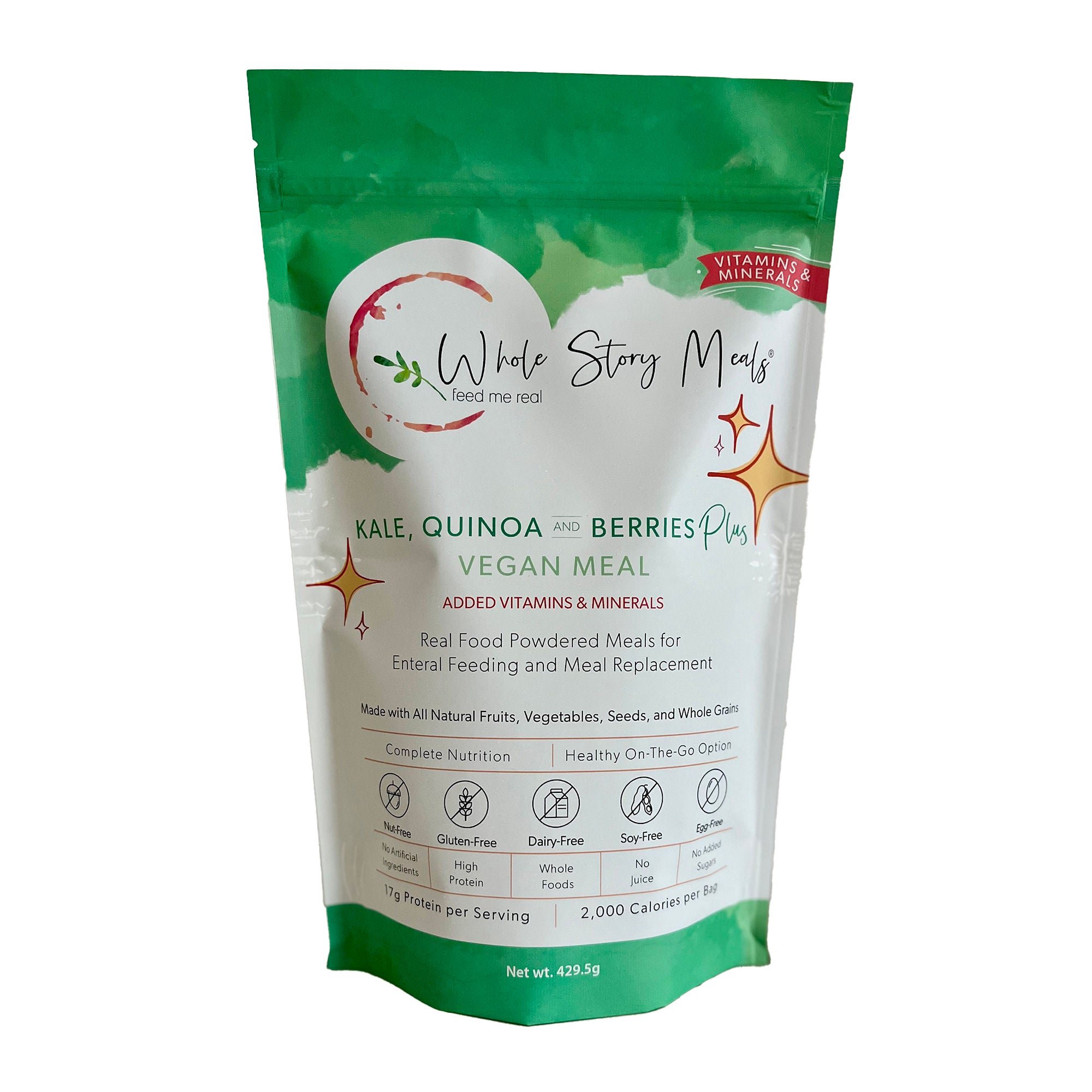 Whole Story Meals FOOD, POWDERED KALE/QUINOA/BERRIES + (30/CS)