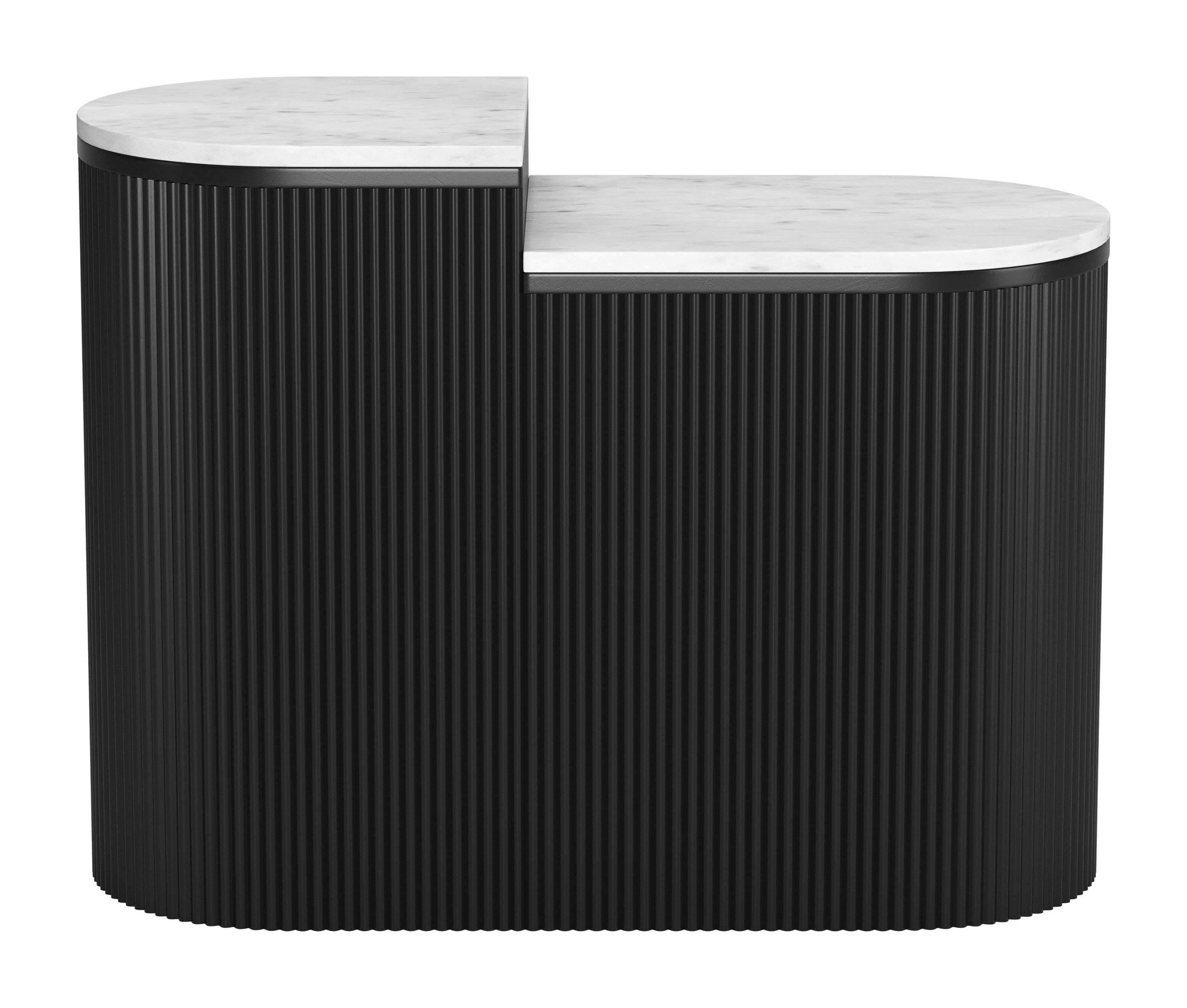 Ormara Side Table Set (2-Piece) White & Black product image