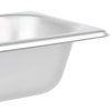 Half-long-size 2 ½-inch-deep Super Pan® heavy-duty stainless steel steam table pan with flat corners