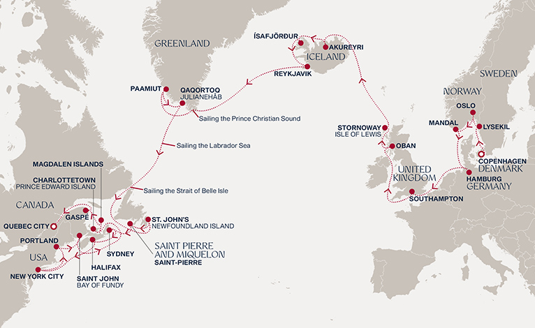 Itinerary map