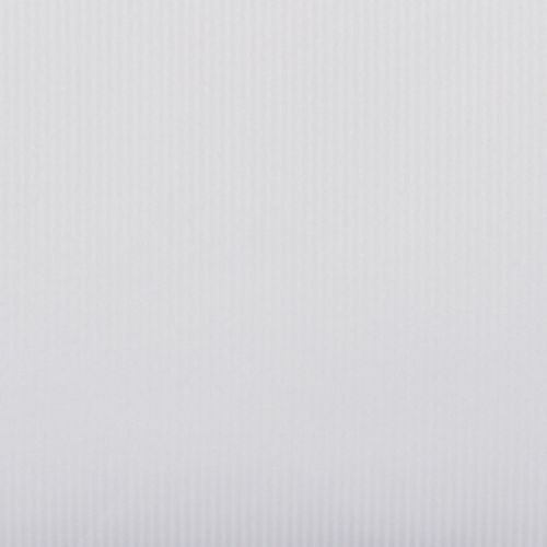 Vertical white pleated blind filling the frame with subtle ribbed texture; closed and diffusing soft daylight; minimal interior context, evenly lit neutral background.