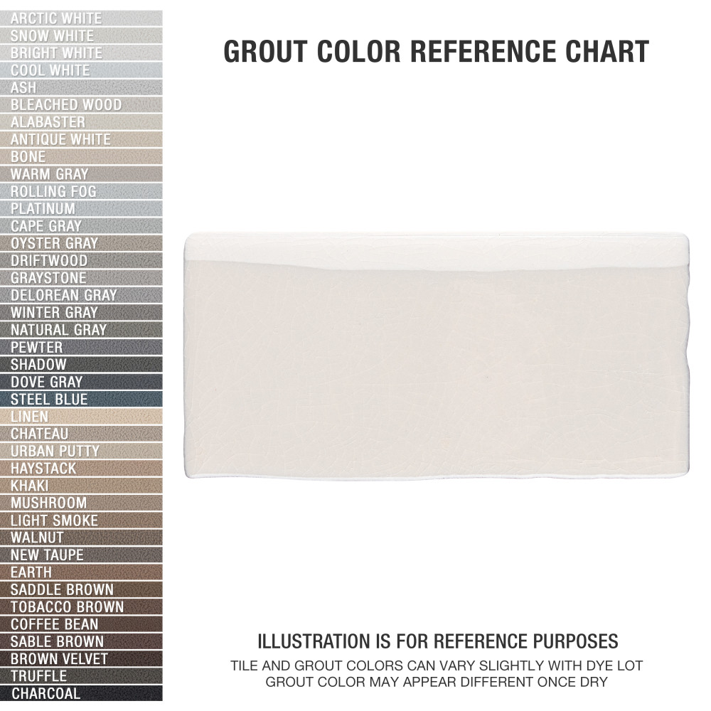 Antic Craquelle Bullnose White 3 in. x 6 in. Ceramic Wall Trim