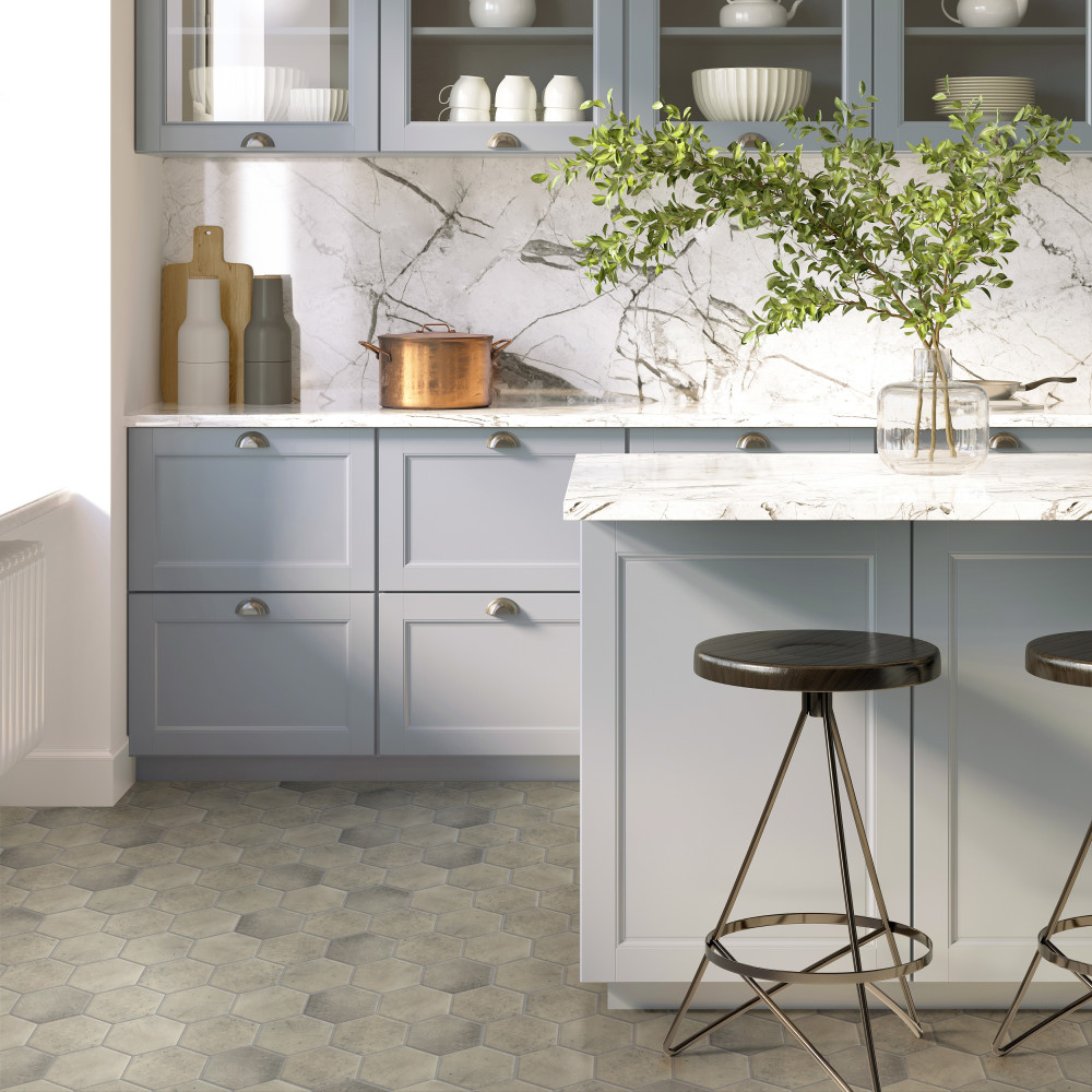 Capri Hex Fumo 7 in. x 8 in. Porcelain Floor and Wall Tile