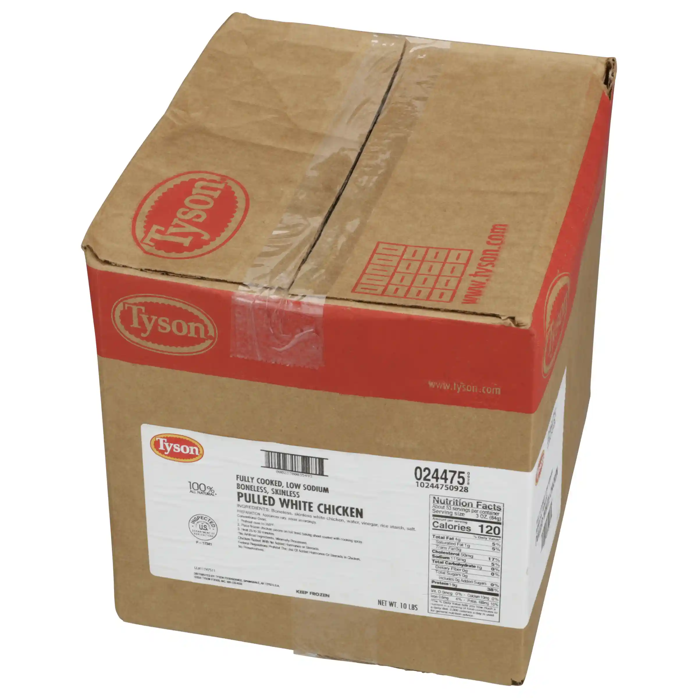 Tyson® Fully Cooked All Natural* Low Sodium Pulled Chicken Breast_image_5
