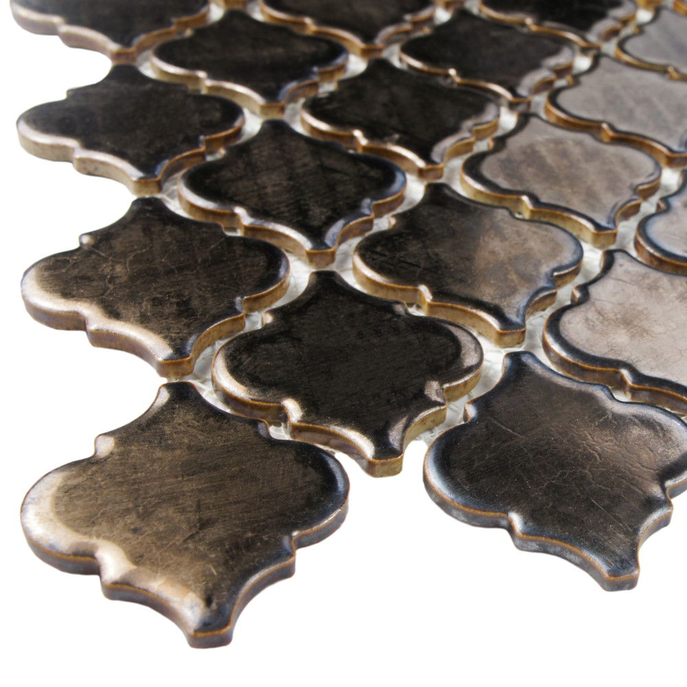 Sample – Hudson Tangier Gold Porcelain Mosaic Tile