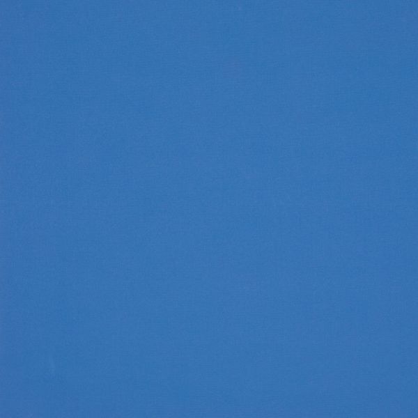Solid blue fabric-like panel filling the frame, evenly lit and subtly textured; appears as a flat blue wall or clear sky with no distinguishing features or objects.