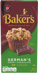 Baker's German's Sweet Chocolate Premium Baking Bar 48% Cacao, 4 oz Box image