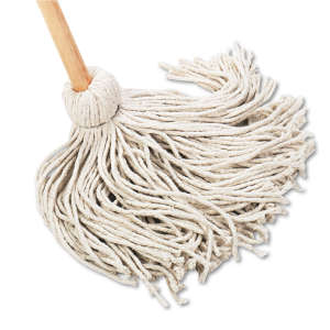 Boardwalk, Deck Cotton Cut-End Wet Mop Head with 1" Headband, #20, White