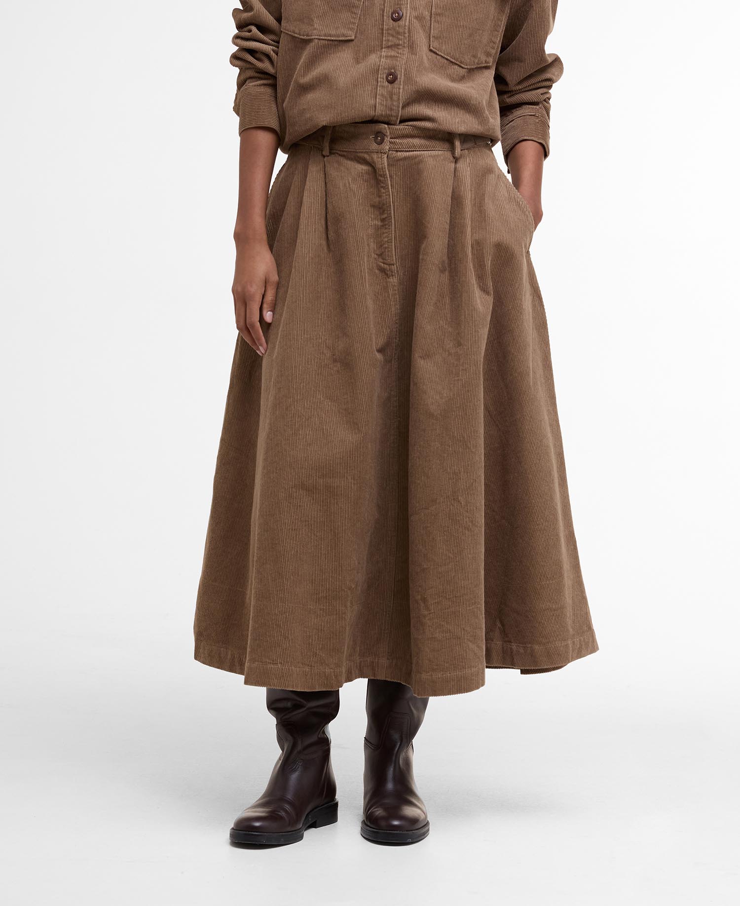 Yasmin Cord Midi Skirt image number 1