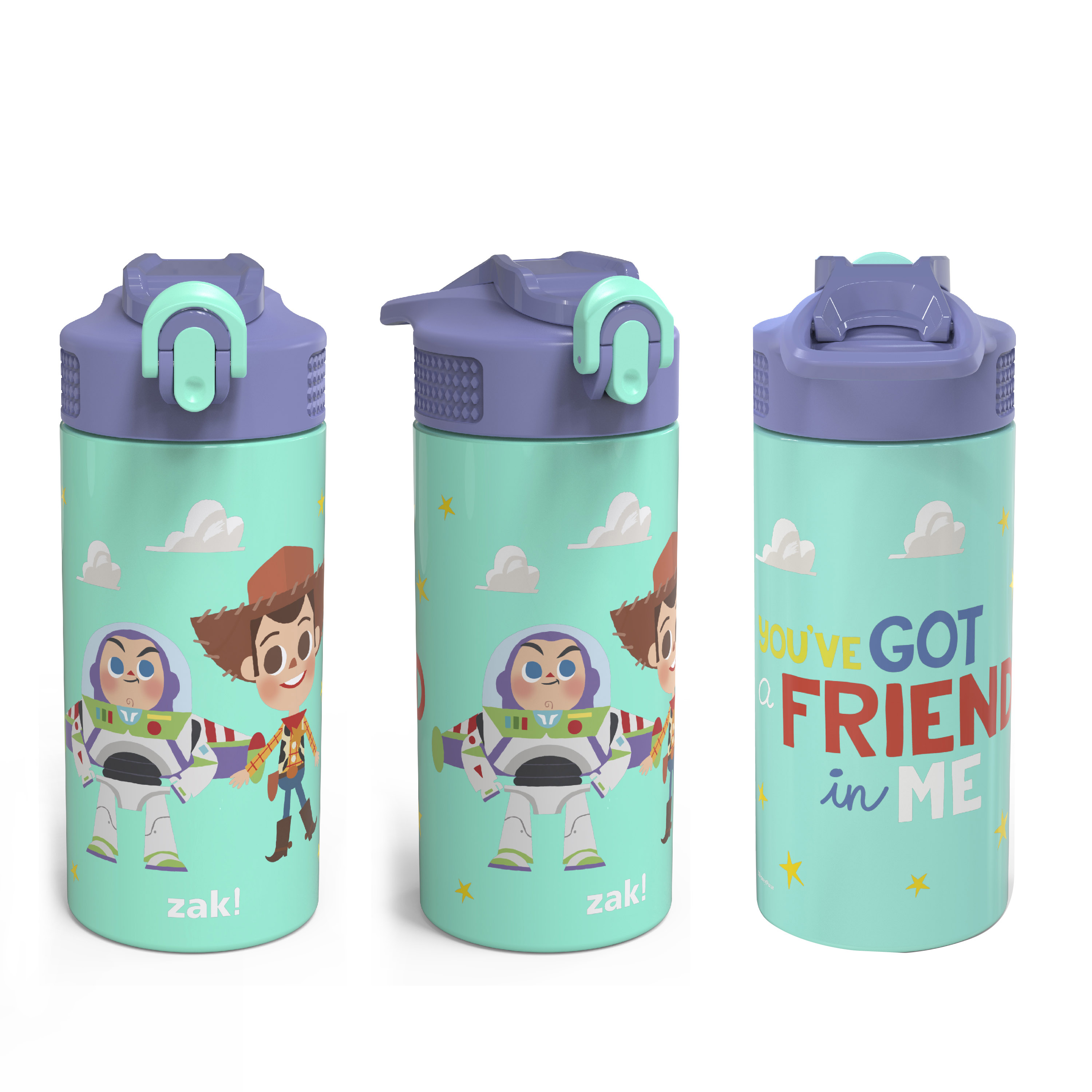 Disney and Pixar 14 ounce Stainless Steel Vacuum Insulated Water Bottle, Buzz and Woody slideshow image 5