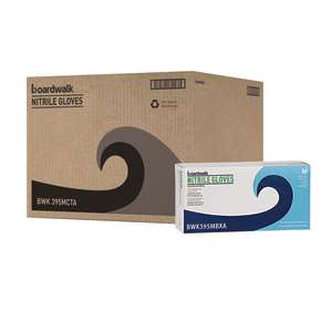 Boardwalk, Medical Grade Gloves, Nitrile, 5.0 mil, Powder Free, M, Blue