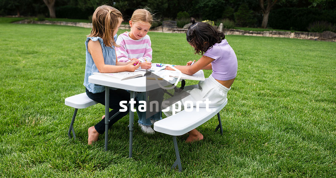 thumbnail video image 2 of Stansport Compact Kids Picnic Table, 2 of 9